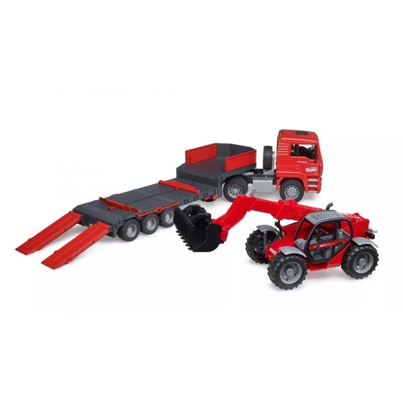 Voertuigset BRUDER MAN TGA laadwagen met Manitou-lader