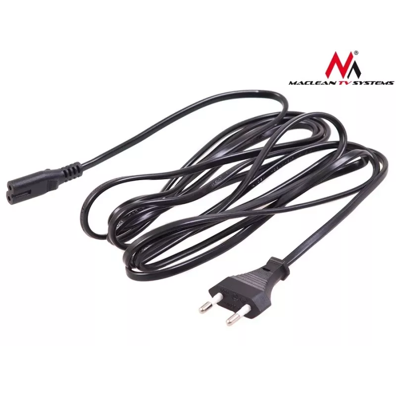 Maclean MCTV-809 Netsnoer EU-stekker naar Figure-8 (C7), 1,5 m