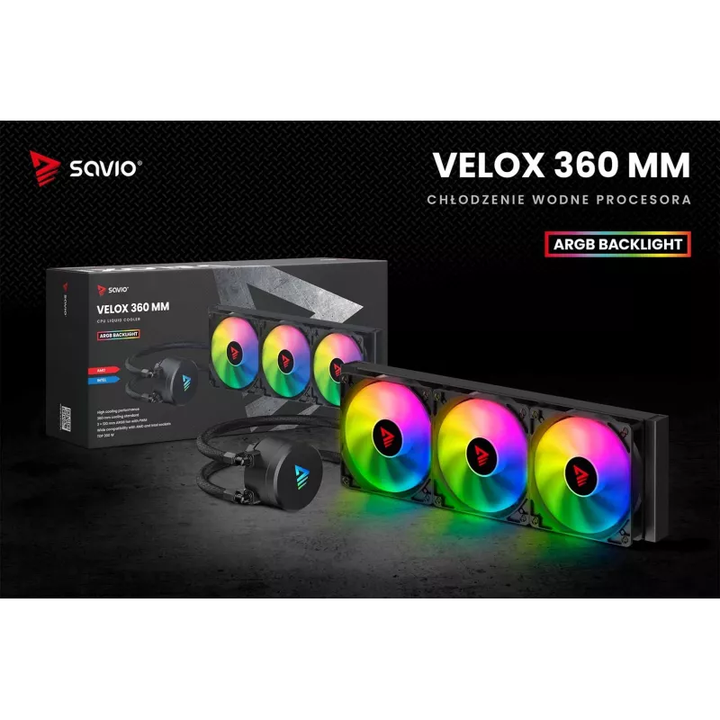 SAVIO VELOX 360 mm CPU-vloeistofkoeler met ARGB