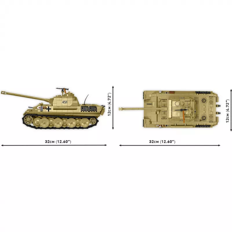 Bouwstenen Panzer V Panther G Pudel 1133 onderdelen
