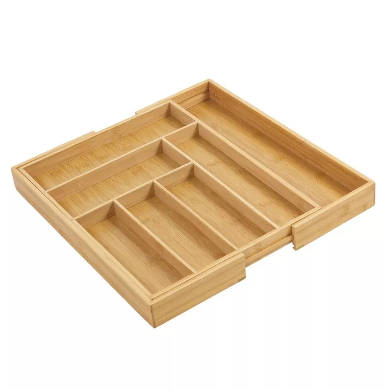 Besteklade-organizer GreenBlue GB379 bamboe-inzet met vakken, natuurlijke afwerking