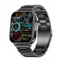 Smartwatch Colmi P80 staal zwart met Bluetooth en hartslagmeter