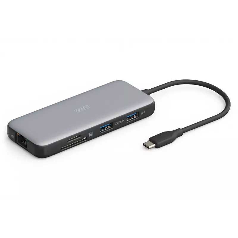USB-C-dockingstation Digitus DA-70915 8-voudig 100W Power Delivery