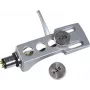 Headshell Omnitronic 10605262 — zilveren toonarm-headshell, reserveonderdeel voor platenspelers