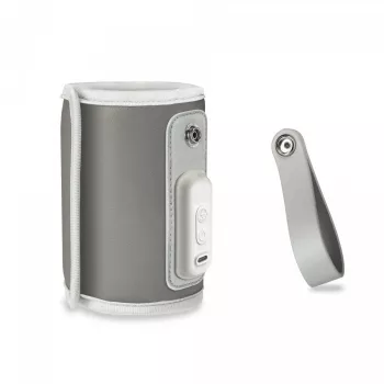 Flessenwarmer Lionelo Thermup Go grijs – draagbare flessenwarmer voor babyvoeding