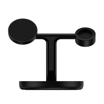 Baseus Swan 3-in-1 draadloos magnetisch laadstation 20W zwart universele versie (inclusief: USB Type-C 3A 1m)