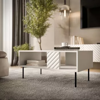 Salontafel Cama Meble LUCCA 100 x 55 x 46 cm, rechthoekig wit