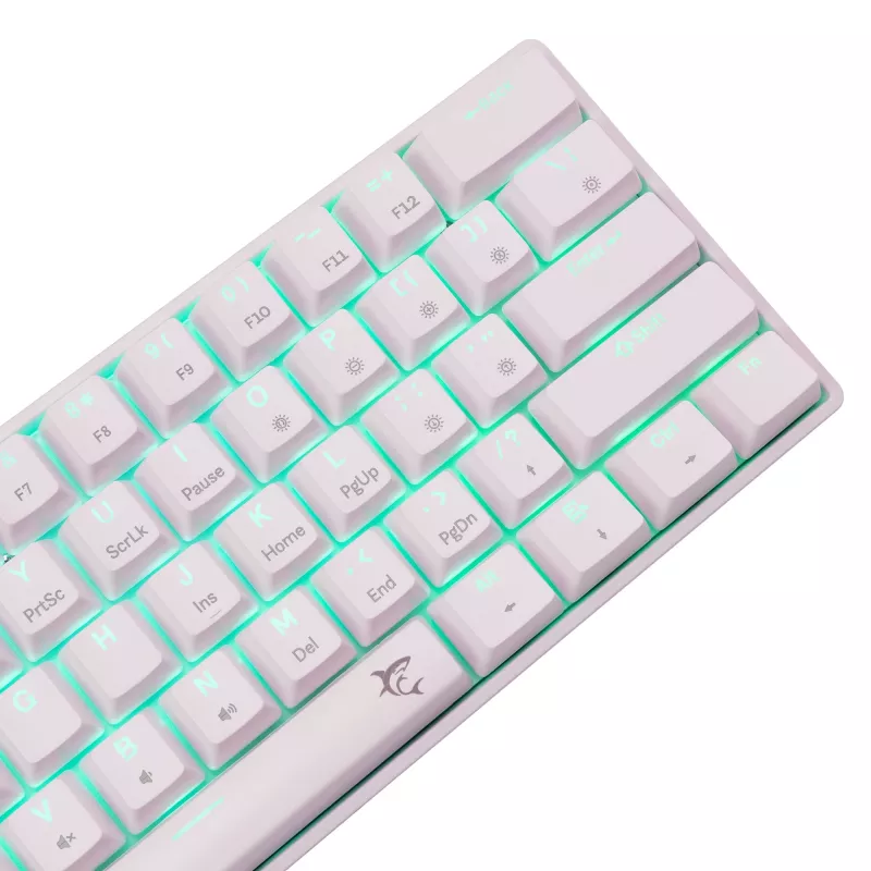 Mechanisch toetsenbord White Shark Shinobi-2 Brown Switch US-indeling — compact ontwerp, Brown-switches