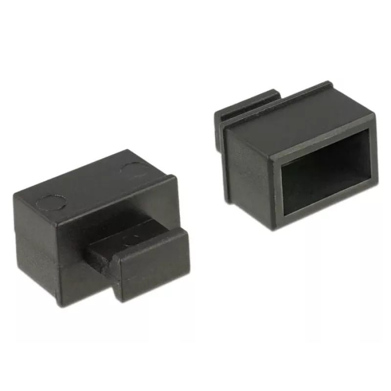 Stopcontactveiligheidsafdekking DeLOCK 64021 zwart 10 stuks