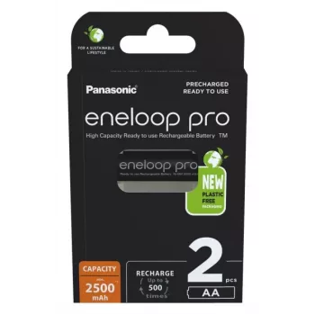 Accu's PANASONIC ENELOOP PRO AA 2500 mAh 2 stuks (BK-3HCDE/2CP)