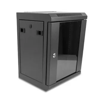Delock 43418 10" netwerkkast met glazen deur, 8U, zwart