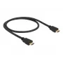 Delock 84751 High Speed HDMI-kabel met Ethernet, HDMI-A stekker naar HDMI-A stekker (19-polig), 4K, 28 AWG, 0,5 m, zwart