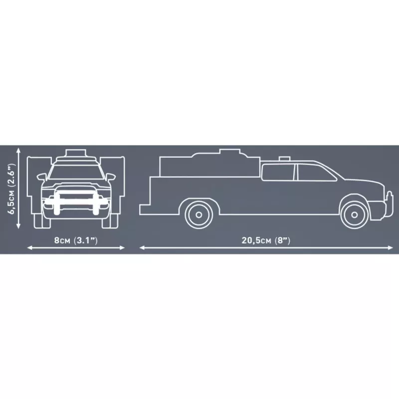 Bouwbaar constructiespeelgoed Cobi RAM 3500 brandweerwagen COBI-24612 2-in-1 modelset