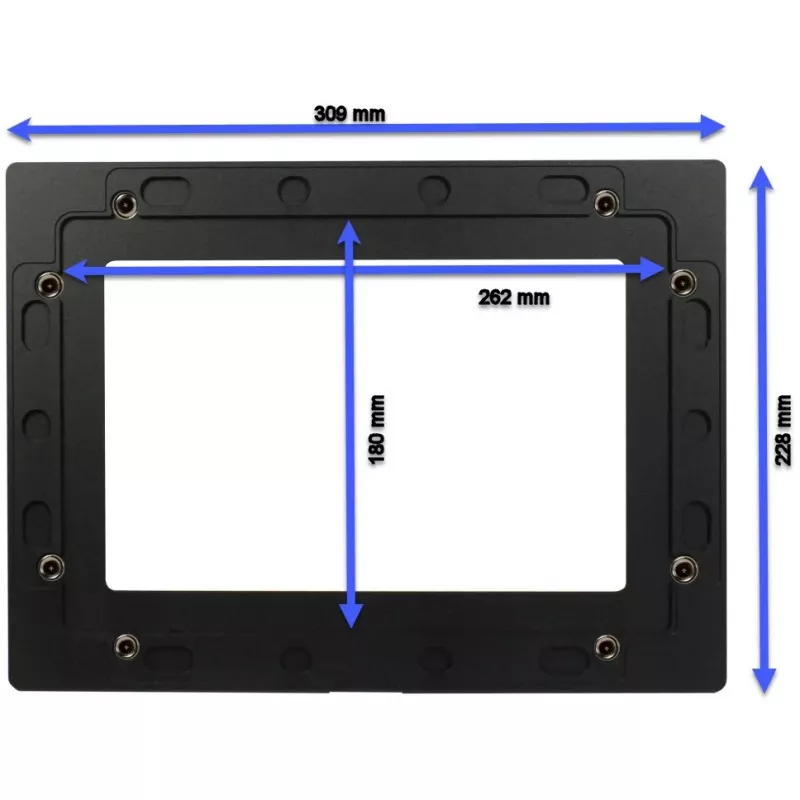 Bezel voor ALLNET ALLTCover10WSv1 tablet — zilver, 309×228 mm, 280 g