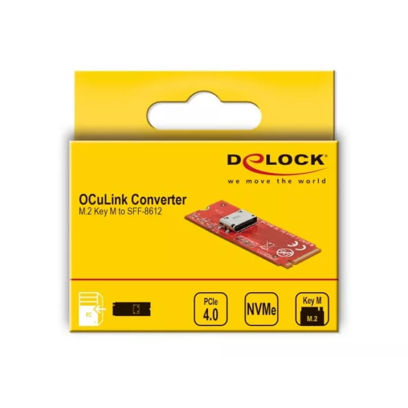 M.2 Key M naar 1 x OCuLink SFF-8612-converter DeLOCK 64106
