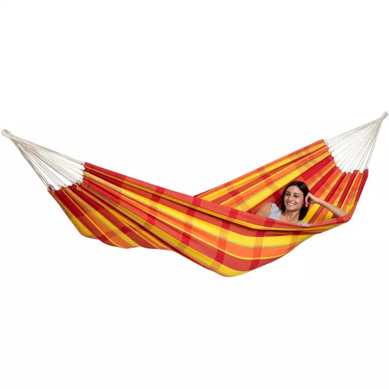 Hangmat Barbados Papaya AZ-1018200, campinghangmat rood