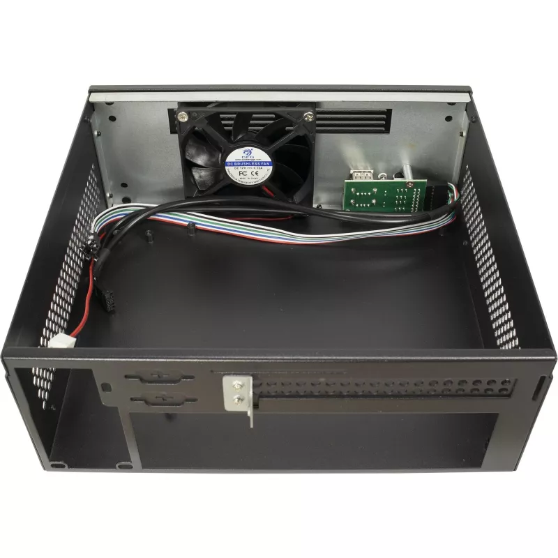 PC-behuizing INTER-TECH S21 zwart/zilver ATX ondersteuning voor 6 ventilatoren