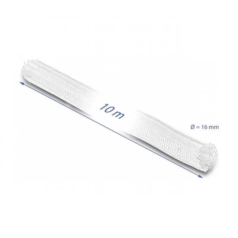 Gevlochten slang DeLOCK 20814 10 m x 16 mm wit