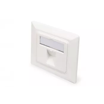 Digitus | wandplaat voor keystone-modules, Duits type, middenplaat 50x50 mm, frame 80x80 mm | DN-93811