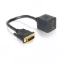 Adapter DVI 25 stekker naar 2x HDMI bus 0,2 m DeLOCK 65069