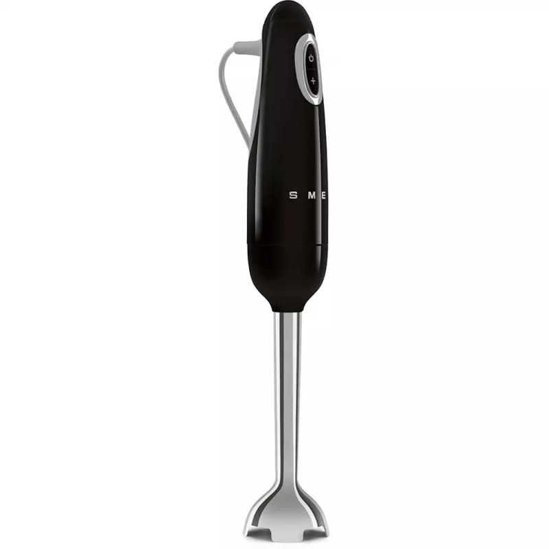 Staafmixer Smeg HBF03BLEU — 700 W handmixer, 1,4 L beker, roestvrijstalen mes, zwart