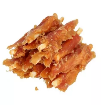 HILTON kip met witte rawhide stok - hondensnack - 500 g