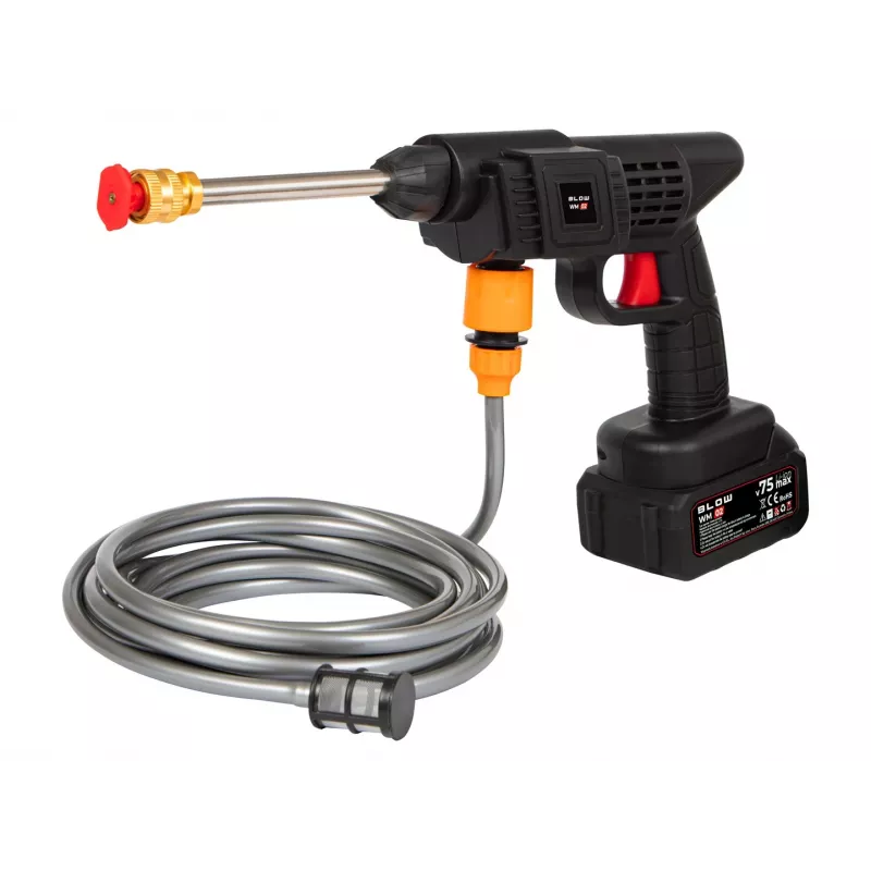 Hogedrukreiniger BLOW WM-02 draadloos op batterijen 26 bar met accessoires