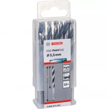 Spiraalboor Bosch HSS PointTeQ 5,5 mm 10 stuks