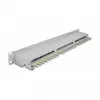 DeLOCK 19 inch patchpaneel 16 poorten Cat.6A 1HE grijs metaal rack