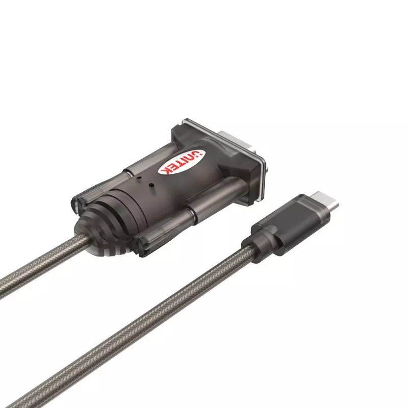 Unitek Y-1105K USB-C naar RS-232-adapter, 1,5 m, zwart
