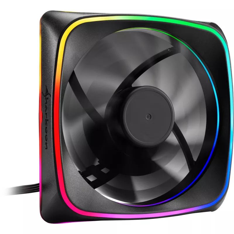 Ventilator Sharkoon RGB SHARK Lights 12 cm zwart
