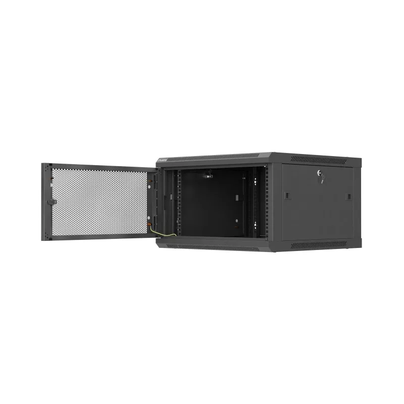Wandmontage 19 inch-kast 6U 600x600 zwart