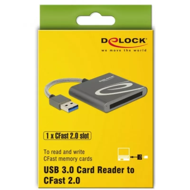 Kaartlezer DeLOCK 91525 USB 3.2 Gen 1 grijs