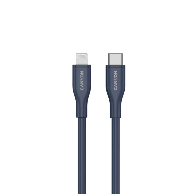 USB-C naar Lightning kabel CANYON CLNM60 60W MFi 1 m siliconen blauw