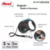 Flexi Automatic riem zwart Design S 5 m, blauw