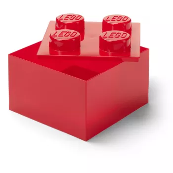 LEGO steen 4 rood transparant – 4x2 noppen transparante rode bouwsteen