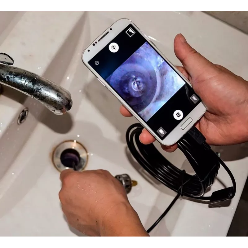 USB-endoscoop MEDIA-TECH ENDOSCOPE 66° CMOS, 640x480 30fps, IP67, 6 LED's, magneet en haken