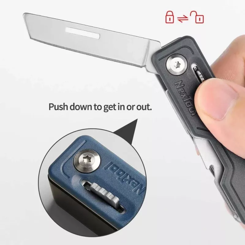 NexTool NE20100 10-in-1 multitool mes, kaki