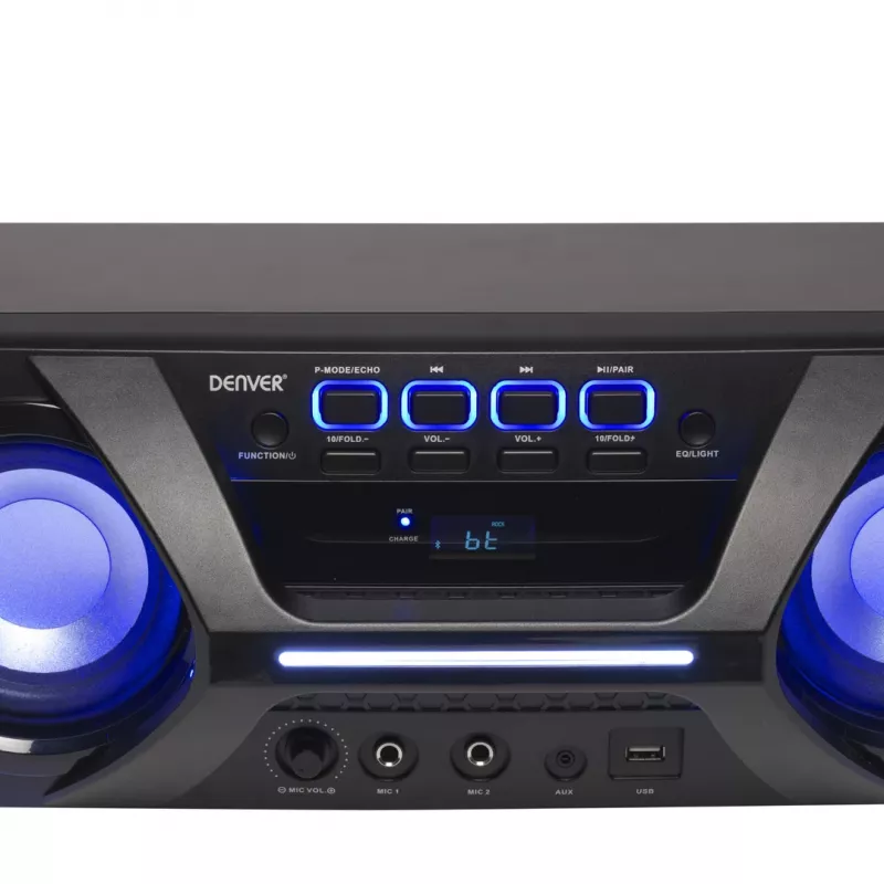 Denver BTB-410NR stereo draagbare luidspreker zwart