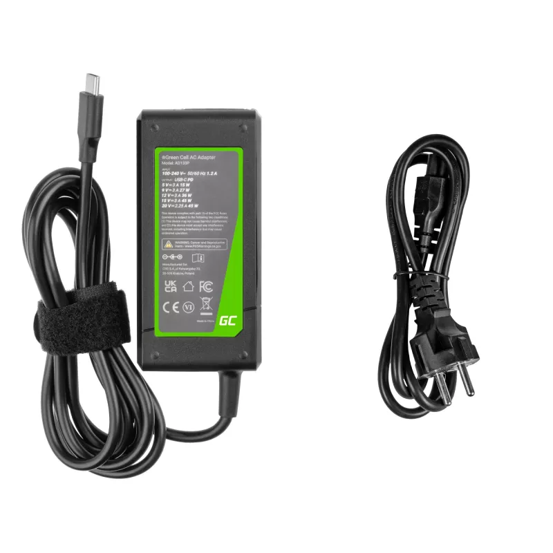 Adapter Green Cell AD133P indoor 45W zwart