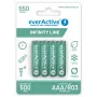 Oplaadbare AAA-NiMH-accu's everActive EVHRL03-550 1,2 V 550 mAh 4-pack, cilindrisch R03