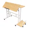 Maclean mobiele laptoptisch, wit, 80x60cm, max. 50kg, in hoogte verstelbaar 67-115cm, MC-124 W