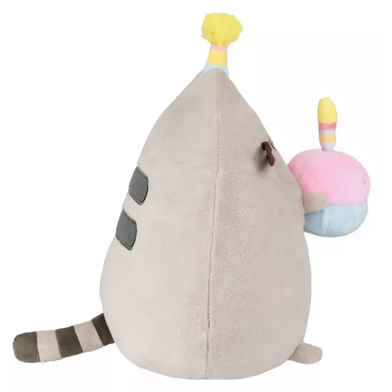 Knuffel Pusheen van Pusheen — 24 cm verjaardagshoed met taart knuffel