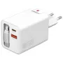 4smarts 541065 GaN Flex Jojo 65W wandlader, 2x USB-C PD + USB-A QC 3.0, intrekbare USB-C-kabel, 100-240V, wit