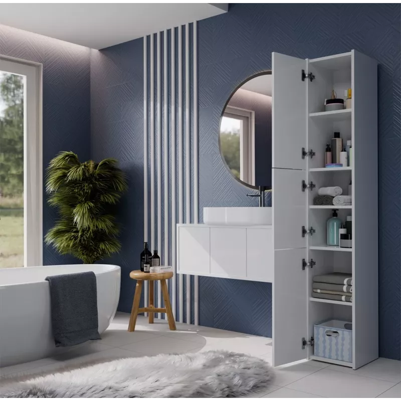 Top E Shop S33 BIEL badkamer opbergkast, wit