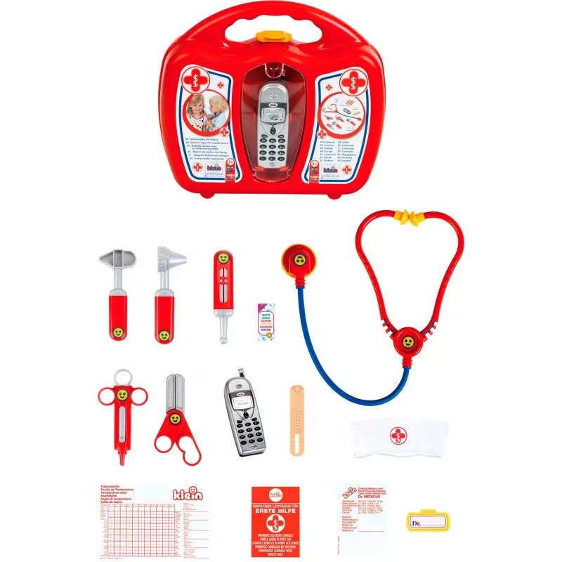 Dokterskoffer met mobiele telefoon