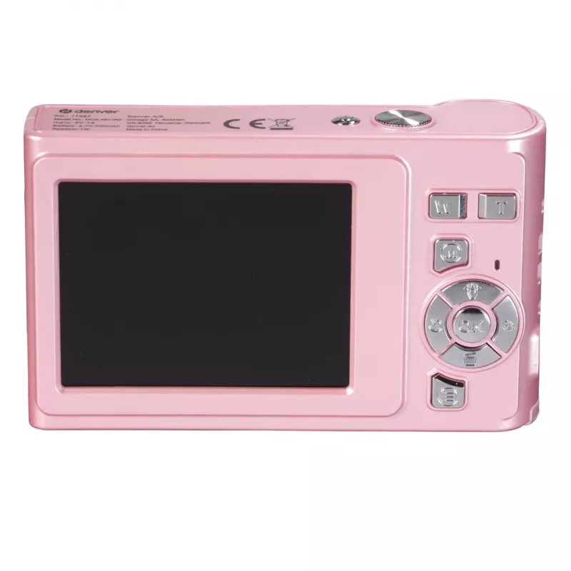Denver DCA-4811RO compacte digitale camera, 5 MP CMOS (48 MP geïnterpoleerd), Full HD 1080p-video, roze