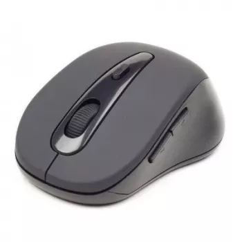 Draadloze optische Bluetooth-muis GEMBIRD MUSWB2 — voor rechtshandigen, 1600 DPI, 6 knoppen, zwart/grijs, AAA-batterijen