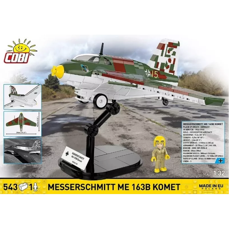 Bouwstenen Messerschmitt Me 163B Komet 543 onderdelen