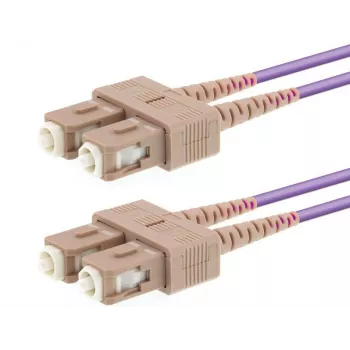 Glasvezelkabel LOGON AL5SCSC05I/4I OM4 5 m 2x SC naar 2x SC (roze)